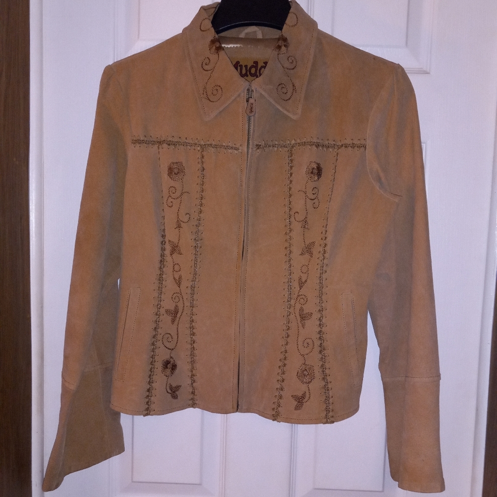 Leather dress jacket